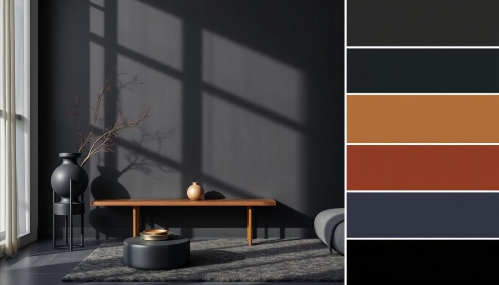 color palette incorporating anthracite color