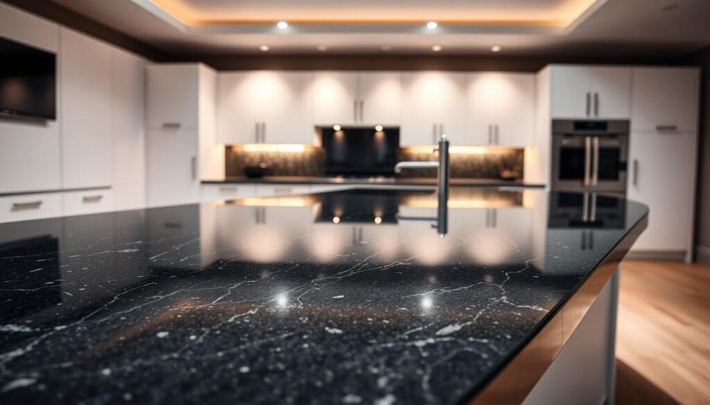 black countertops
