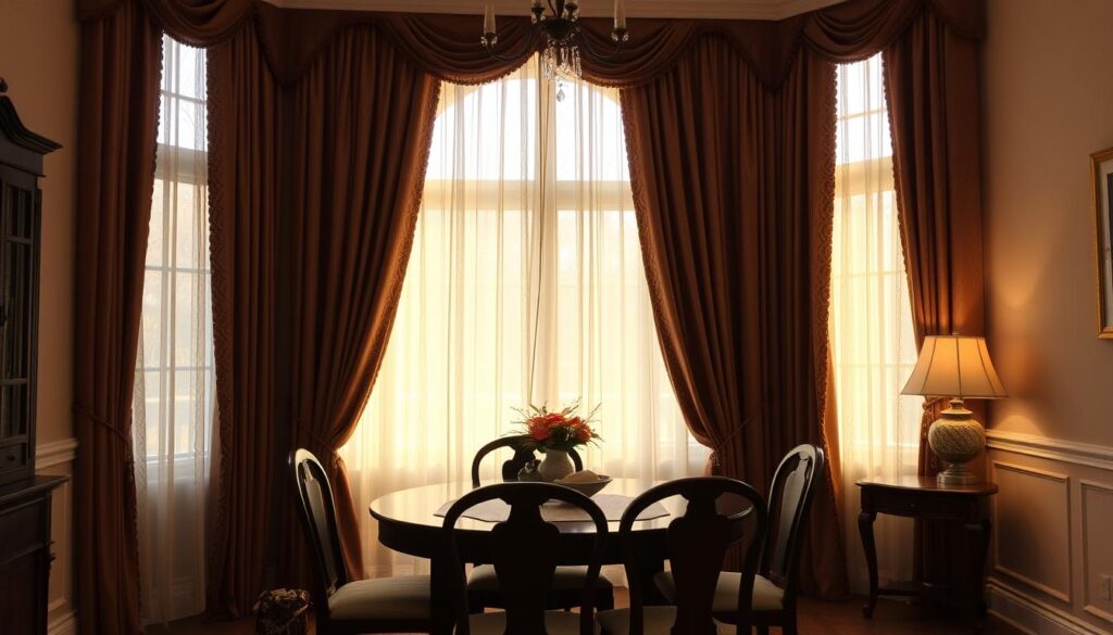 right fabrics for dining room curtains
