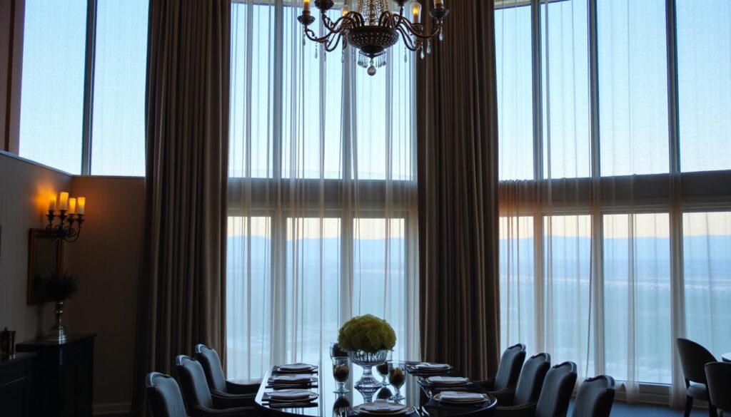 stylish dining room window treatments